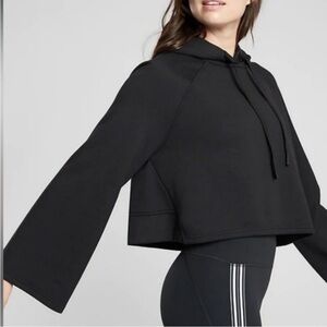 Athleta | Steady State Cropped Hoodie | Black | Size L